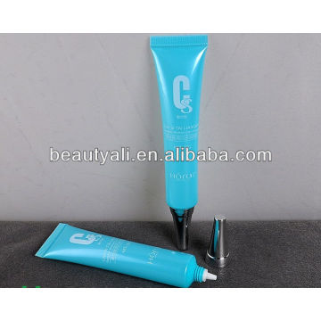 Tubo de crema de ojos de 20ml con estampado en caliente de plata con tapa frustrada caliente plateada